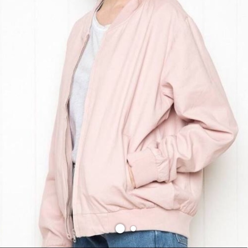 Brandy Melville Cotton Casey Bomber Jacket